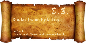 Deutelbaum Bettina névjegykártya